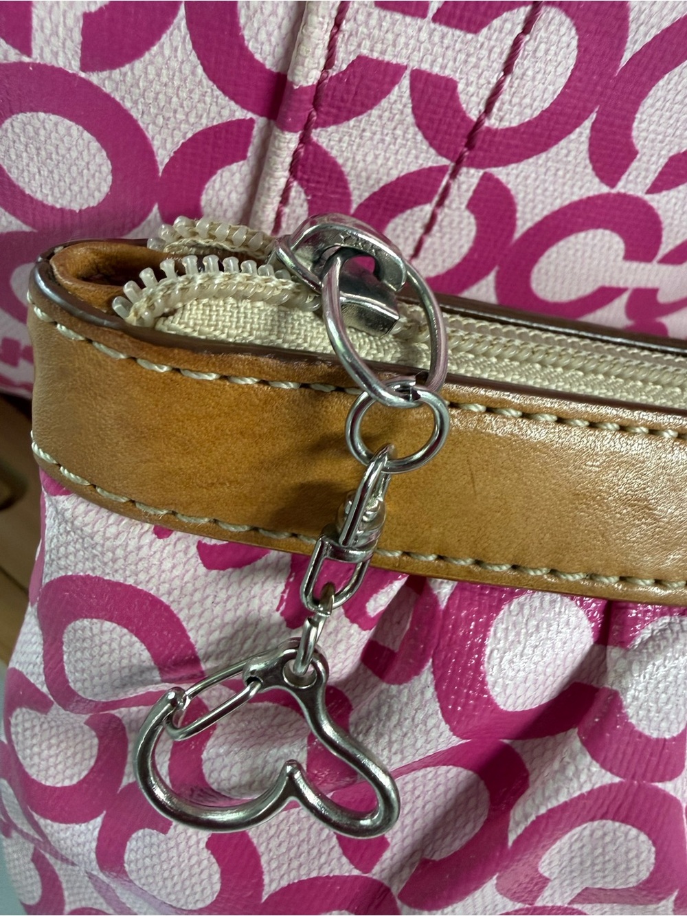 COACH Pink Op Art Signature Coated Canvas Set - Picture 12 of 15